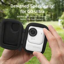 Insta360 GO Ultra Mini 迷你收納包 行動攝影機配件，附拉鍊與登山扣的迷你保護攜行袋，PU 與 EVA 材質，黑色/灰色可選，適合旅行攝影、Vlog 拍攝與戶外探險，GO Ultra 相機收納 | 攜帶方便 | 全方位保護 | 精巧輕量 | 免費附贈登山扣 - 查看 3
