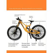 Upgraded Dual Suspension Alloy Downhill Mountain Bike, Unisex Variable Speed Mountain Bike - Multicolor - View 3