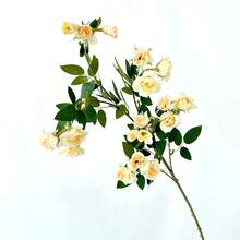 1 Buquê/3 Buquês de Mini Rosas, Hastes de 66 cm, Flores Artificiais Realistas, Fáceis de Instalar e Limpar, Ideais para Fotografia, Decoração de Mesa de Jantar, Decoração de Centro de Mesa, Decoração de Festas, Criando um Ambiente de Primavera/Verão - Vermelho - Ver 2