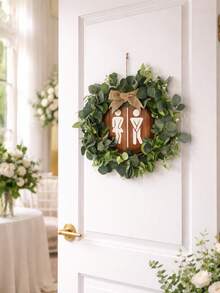 1件波西米亚风浴室门装饰花环，圆形浴室标牌挂饰，流苏设计，浴室门装饰，简约农舍风格家居装饰，适用于浴室门、浴室干区、入口走廊墙面、室内标牌装饰，现代波西米亚风格家居装饰，礼品之选，摄影道具，创意空间标识，室内浴室和梳妆台墙面挂饰 - 彩色 - 查看 9