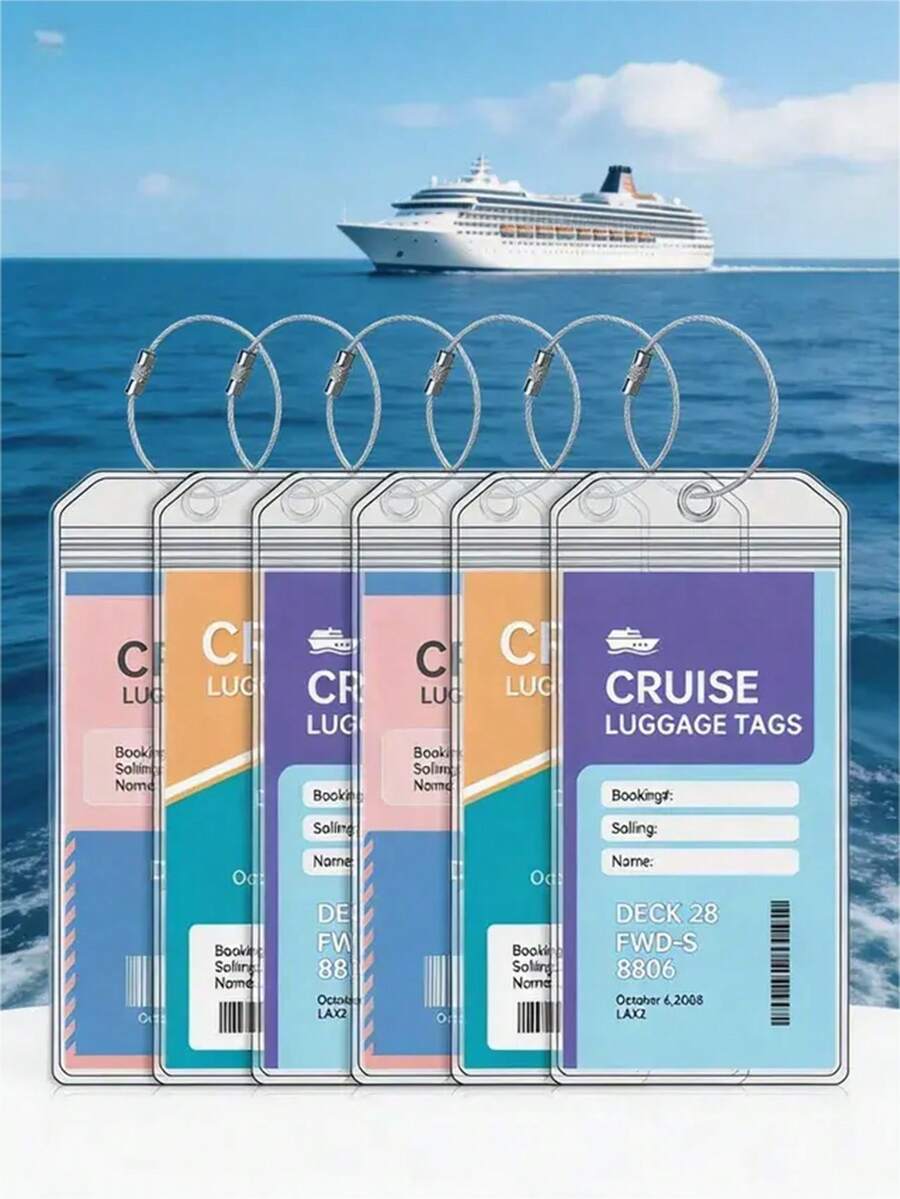3/5/8 Stücke transparente Kreuzfahrtschiff Gepäckanhänger, Kreuzfahrtschiff Gepäckanhänger Aufbewahrungsbox, kompatibel mit allen Kreuzfahrtlinien, ein Reiseessential, geeignet für Rucksäcke, Reisetaschen, Koffer, Reiseartikel und die Rückkehr zur Schule (Karten nicht enthalten). Kofferanhänger Kartenetui Namensschild für Gepäck wasserdicht Flugzeug tragbar Urlaub Reisezubehör Sommerreise Essentials - Transparent - Übersicht 1