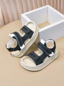 儿童凉鞋，男童鞋（1-6岁），婴儿鞋，新款夏季沙滩鞋，软底防滑 - 黑色 - 查看 3