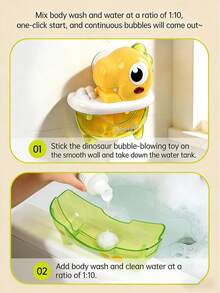 鸭子和恐龙造型的婴儿泡泡浴机，带灯光和音乐，是亲子互动和玩水的理想选择 - 泡泡龍 - 查看 10