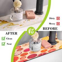 1pc, Sink Faucet Suction Pad, Drainage Pad, Kitchen, Bathroom Sink, Countertop, Drainage Pad, Diatomite Washbasin, And Cuttable Quick-Drying Pad. - Multicolor - View 10