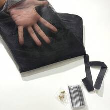 6款新尺寸磁吸門簾 蚊蟲/昆蟲/灰塵/蒼蠅防護網 自動關閉 免鑽孔 裝飾門用 1入 - 黑色1件 - 查看 10