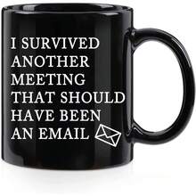 Cốc cà phê gốm 11oz in hình câu nói hài hước, cốc văn phòng tái sử dụng, dùng được trong lò vi sóng và máy rửa chén, quà tặng sinh nhật, quà tặng Ngày của Mẹ tuyệt vời. - màu đen - Xem 7