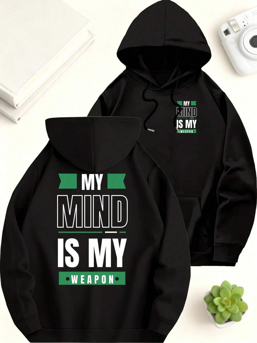 Men's Autumn/Winter -Lined Hoodie Graphic Geometric Pattern Casual Style Washable High-Quality Top Essentials Hoodie Hoodie Women Sweatshirts Women Hoodies Men's Hoodie Sweatshirts Men Essentials Fear - 黑色 - 查看 1