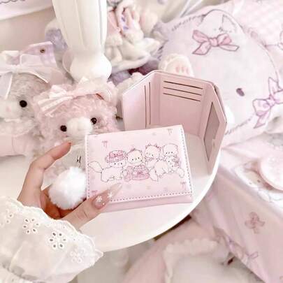 Ví gập ba thiết kế độc đáo, họa tiết mèo dễ thương, nhỏ gọn nhưng rộng rãi với nhiều ngăn đựng thẻ, ví đựng tiền xu gập ba, ví nữ, túi đựng tiền xu, hộp đựng thẻ, ví đựng thẻ ngân hàng và tiền xu, ví gấp có khóa kéo dung lượng lớn, túi xách tay nữ, quà tặng sinh nhật/ngày Valentine.