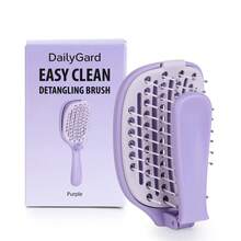 Hair brushes-UK+EU 1 lược chải tóc gấp gọn chống rối, dễ vệ sinh, tiện dụng cho nữ khi đi du lịch, phù hợp cho tóc ướt và khô, lược lông mềm chống tĩnh điện cho tóc xoăn, dày, gợn sóng và thẳng, dụng cụ chăm sóc tóc hàng ngày. - Nhiều màu - Xem 10