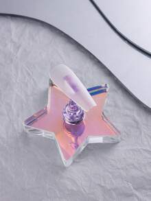 3D Aurora Acrylic Magnetic Practice Stand - Cute Japanese Style Nail Art Display Holder, Suitable For Nail Technician Training, DIY Manicure And Nail Art Photography Props - Clear - View 3