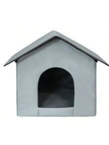 1pc Waterproof Oxford Cloth Cat Bed, Outdoor Cat House, Winter Warm Dog Bed, Foldable And Portable, Washable Aluminum Foil Pet House, Insulated Material For All Seasons, Waterproof And Insulated Pet Shelter, Outdoor Cat Cabin With Support Legs, Warm In Winter Foldable Design, Suitable For Stray Animals, All-Weather Use - M - 查看 10