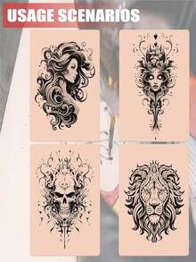 3mm Tattoo Practice Skin, Silicone Blank Small Skin Sheet, Tattoo Practice Skin, Small Powder Skin, Double-Sided Usable Practice Skin, Suitable For Professional Tattoo Artists. - Multicolor - View 2