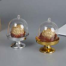 12 Mini Dessert Cups, Gold Plated Gold And Silver Tray Shaped Gift Decoration Box, Suitable For Wedding, Birthday, Christmas, Halloween, Bridesmaid Party, Gender Reveal Party, Easter, Thanksgiving, Eid, Party Cake, Kitchen, Bedroom, Living Room Dessert Display And Gift And Accessories Storage Display Box. - Multicolor - View 4