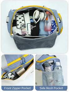 Travel Tote Bag/Backpack With Shoe Compartment, Unisex Sports Yoga Gym Bag, Large Capacity Weekend Travel Overnight Tote/Carry-On - Multicolor - View 4