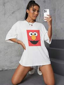 Graphic Tees Women Fifth Sun Sesame Men's Everything I Know I Learned On The Streets Short Sleeve Crew Tee Men's Summer Casual 180g Pure Cotton T-Shirt Patterned Printed Short Sleeved Top T-Shirt - 白色10 - 查看 3