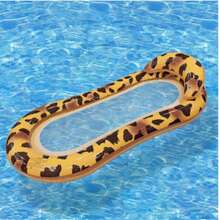 1件充气躺椅，豹纹和奶牛纹元素，带枕头，适用于水上、游泳池、沙滩、主题派对，充气水上漂浮物，泳池漂浮座椅，充气泵需另行购买。 - 豹紋躺椅 - 查看 13