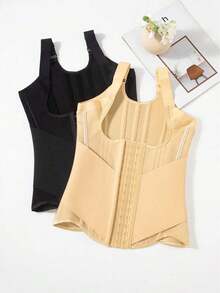 MISTHIN New Design Tank Top Strap Waist Trimmer Slimming Shapewear Tummy Control Body Shaper With Back Support - Nhiều màu - Xem 4