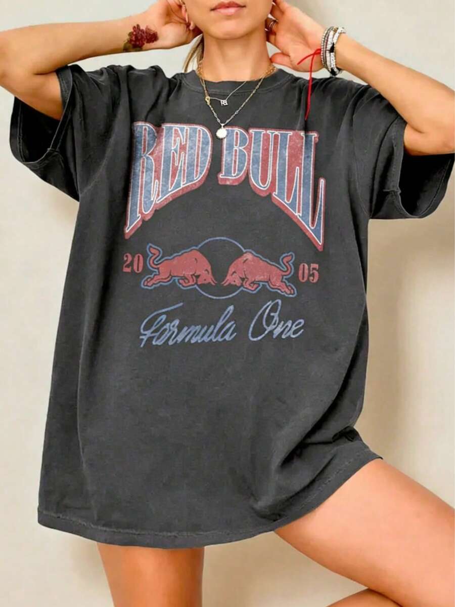 Retro F1 Shirt, Comfort  Unisex Tee - Màu xám đen - Xem 1