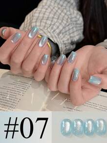 MISS SHAKA 10毫升春夏美甲冰透明晨曦花园系列粉蓝玻璃珠猫眼凝胶指甲油2026百搭美白四季流行闪光水晶美甲用品 - 彩色 - 查看 19