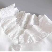 1件多功能蕾丝领假领，适合搭配毛衣、连帽衫等。秋冬季可拆卸荷叶边蕾丝彼得潘领 - 彩色 - 查看 7