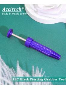 1 pieza Juego de herramientas de perforación de acero inoxidable mejorado antideslizante 14G/16G/18G/20G - Pinzas cónicas sin rosca y abrazadera de bola, insertador de aretes de fondo plano, adecuado para oreja, nariz, ombligo, labio, ceja y otras partes del Body, kit profesional de reemplazo de joyas DIY - Multicolor - Ver 10