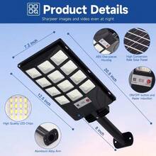 2026 New 4/2 Commercial Solar Street Lights, Outdoor Waterproof IP55- Large Commercial Outdoor Solar Lights With Motion Sensor Remote Control LED Parking Lot Floodlights, Solar Lighting, Suitable For Courtyard Garden Walkways From Dusk To Night - 2 - View 2