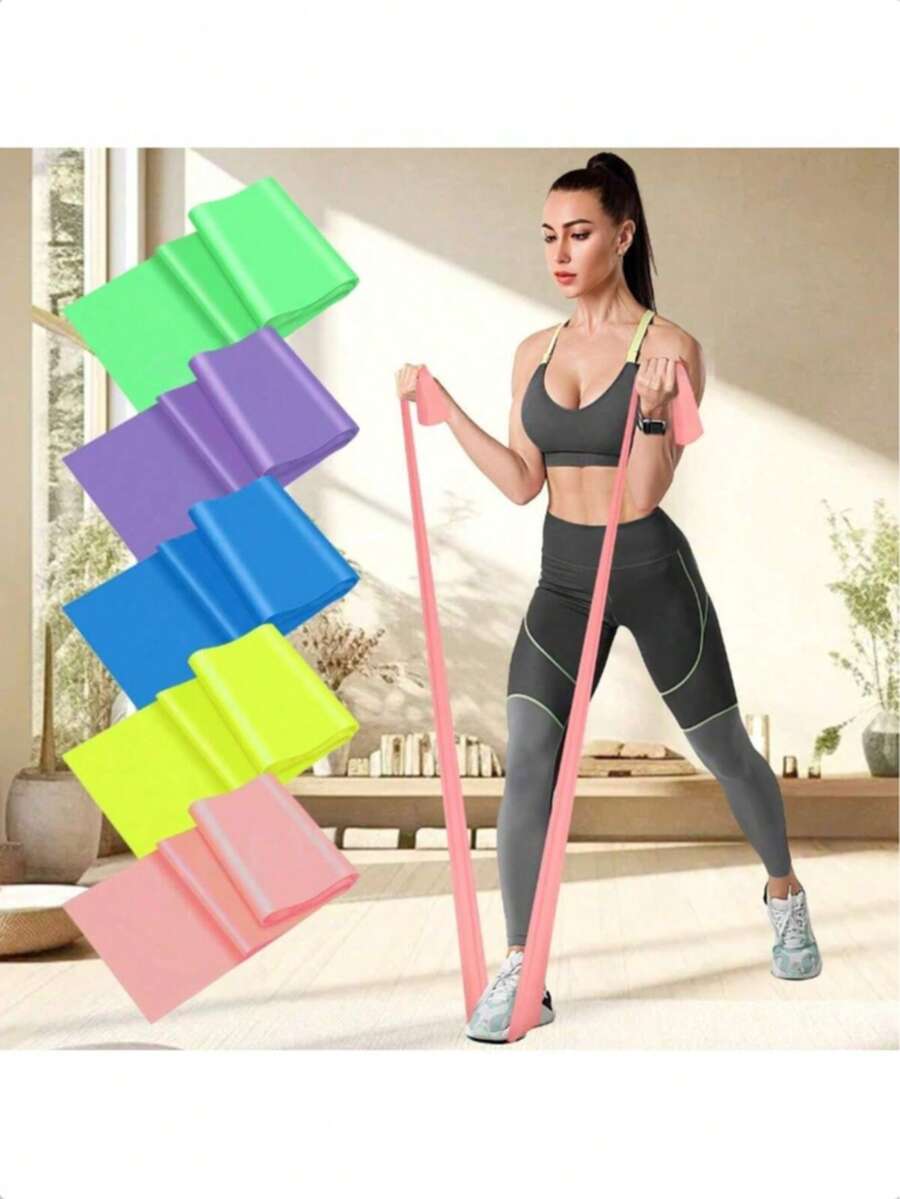 3pcs Resistance Bands Set, Strength Training Elastic Bands, Suitable For Yoga, Pilates, Stretching, Different Resistance Levels, Home Fitness Bands, Valentine's Day Gift, Spring Festival Valentine's Day Gift, Spring And Summer Holiday Travel Gift - Multicolor - View 1