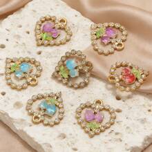 1-Piece Stainless Steel Sweet And Romantic Flower Pendant, Featuring A DIY Rose Flower Design, Suitable For Women To Wear As A Necklace Or Bracelet, Making It A Perfect Valentine's Day Gift - Flower Pendant - View 5