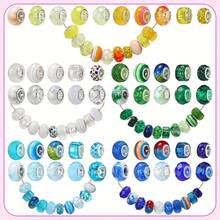 30/50/80/100/150/200 hạt nhựa acrylic nhiều màu, lỗ lớn, có đính đá - Nguyên liệu làm đồ thủ công hình đũa phép, thích hợp để tự làm vòng tay và trang sức. - Nhiều màu - Xem 3