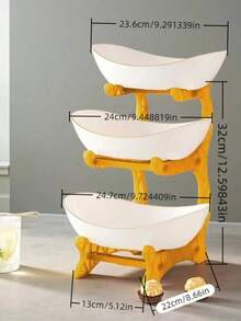 XIYIJIA Multi-Layer Fruit Plate, Home Living Room Snack Candy Tray, Creative Desktop Storage Organizer, Party Dessert Cake Display Rectangular Basket - 3 Layers - View 14