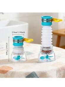 3/1 pieza Extensor ajustable de grifo con cabezal rociador giratorio y filtro retráctil - a prueba de salpicaduras, plástico duradero, rosa y blanco, ideal para la cocina del hogar, extensión de grifo, anti-salpicaduras - Multicolor - Ver 2