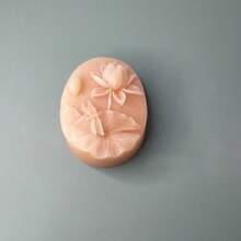 1 pieza Molde de silicona con fragancia de loto, molde de decoración de piedra aromática hecha a mano, múltiples patrones, antiadherente y fácil de desmoldar - rosa - Ver 3