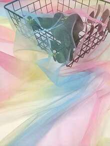 2pcs Rainbow Ombre Tablecloth - Elegant Polyester Chiffon Ombre Pink To Blue Fabric, Suitable For Red White Blue, 2026 Graduation Gift, Christmas Decor, Graduation Party Decor, Birthday Decor, 2026 Graduation Party Supplies, Graduation, Wedding, Wedding Decor, Party Supplies, Graduation Party Supplies, Table Runner, Table Center Decor, Wedding Supplies, Wedding Signage, Gender Reveal Party Supplies - Multicolor - View 7