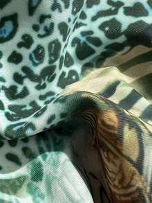 2025 Sexy Vintage Leopard Print Pattern Bikini 2 Pieces Set For Women Vacation Beach Summer - màu xanh lá - Xem 6