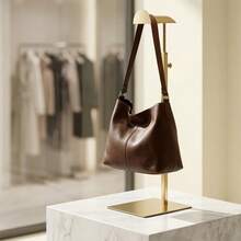 1/2/3pcs Adjustable Height Stainless Steel Handbag Display Rack, Multi-Functional Storage Shelf For Jewelry, Necklaces And Bags, Suitable For Home Closet, Vanity, Boutique And Shopping Mall - D-head Of Round Inner Rod - View 6