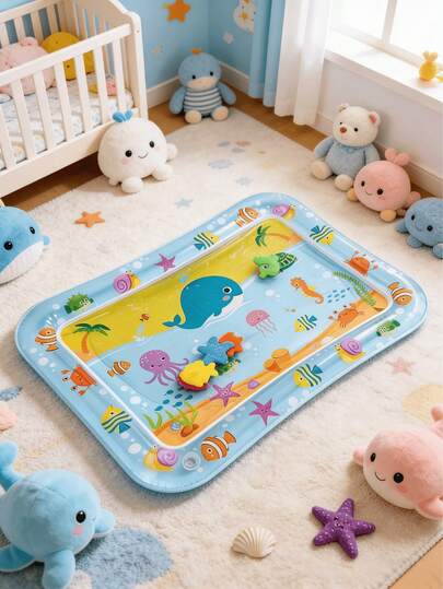 儿童活动垫，水族馆主题，促进运动和感官发育，男女皆宜
