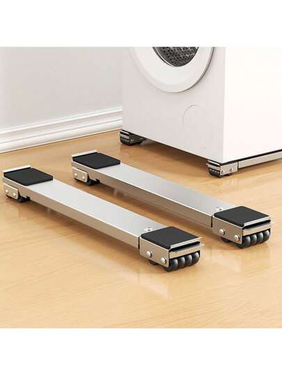 حامل ثقيل الوزن قابل للتعديل لغسالة الملابس والثلاجة، مع عجلات صامتة، سعة 800 رطل، إطار معدني قابل للتمدد، ضبط الارتفاع والمستوى، عربة أجهزة كهربائية قوية للنقل والتخزين والاستخدام المنزلي - متوافق