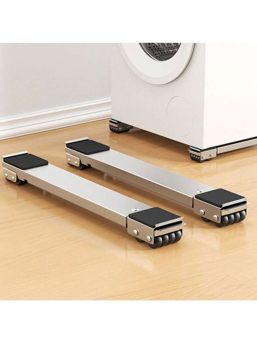 Heavy Duty Adjustable Washing Machine & Refrigerator Stands, With Silent Casters, 800lbs Capacity, Expandable Metal Frame, Height & Level Adjustment, Sturdy Appliance Dolly For Moving, Storage & Home Use - Compatible