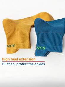 1/5 pares de calcetines deportivos para hombres, diseño de oreja, sin rozaduras, transpirables y que absorben la humedad para todas las estaciones, calcetines para estudiantes, versátiles para deportes y uso casual, resistentes al olor. Entrega aleatoria. - Multicolor - Ver 8