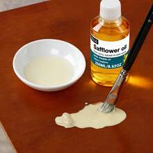 Aceite de cártamo para pintura - Botella de 16.9 Oz - Medio de pintura para artistas profesionales, mejora el flujo y la translucidez, diluyente sin disolventes - aceite de cártamo - Ver 5