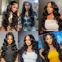 Body Wave Lace Front Wigs 13x4 HD Lace Frontal Wigs Pre Plucked Brazilian Glueless Wigs Human Hair Wig For Women Human Hair - Natural Black - View 8