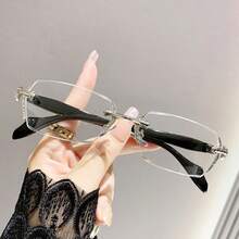 1pc Women's Fashion Frameless Personalized Fashion Glasses - Multicolor - View 7