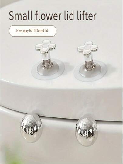 Two Portable Toilet Seat Lifters, A Multi-Functional Tool, Cabinet Door Handles, Drawer Handles, Easy To Install, Keeps Hands Clean, And Now Includes Spherical And Floral Bathroom Accessories Suitable For Home Use.