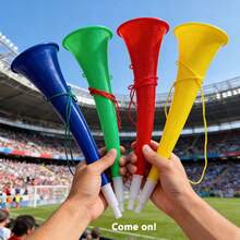 4/8/12pcs/Set Party Cheer Horns, Football Game Fans Vuvuzela Noise Maker Props, Lively Atmosphere Accessories For Parties, Games And Events, Victory Horns For World Cup - Bull Horn Trumpet - View 2