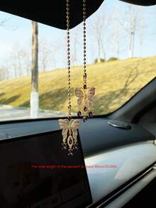 Hermoso colgante de mariposa para el coche, decoración para el espejo retrovisor, accesorios creativos para el coche, regalo elegante - A - Ver 4