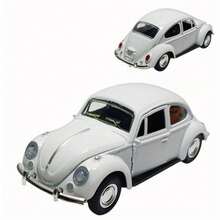 Herbie Beetle 53 Metal Toy Car For Kids With Opening Doors And Hood - White - View 1
