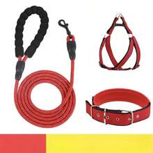 Extended Dog Leash Harness Vest For Small Medium Large Dogs, Golden Retriever Teddy, Dog Walking Lead Strap - Pink - View 4