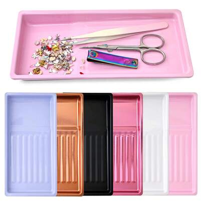 Thickened Stainless Steel Nail Tool Sterilization Tray - High-Temperature Resistant Square Disinfection And Storage Tray