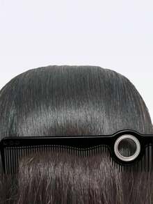 360° Rotating Hairdressing Comb, Barber Salon Styling Tool, Wide Teeth Double-Sided Bearing Swivel Comb, Anti-Static Easy Gliding Hair Brush - Black - View 3