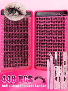 Manga Fairy Cluster Lashes, Reusable Individual Eyelash Clusters For Beginners, Portable Anime Style Lashes For Daily Vacation Cosplay Makeup, Mother's Day Gift - Rose Red - View 6